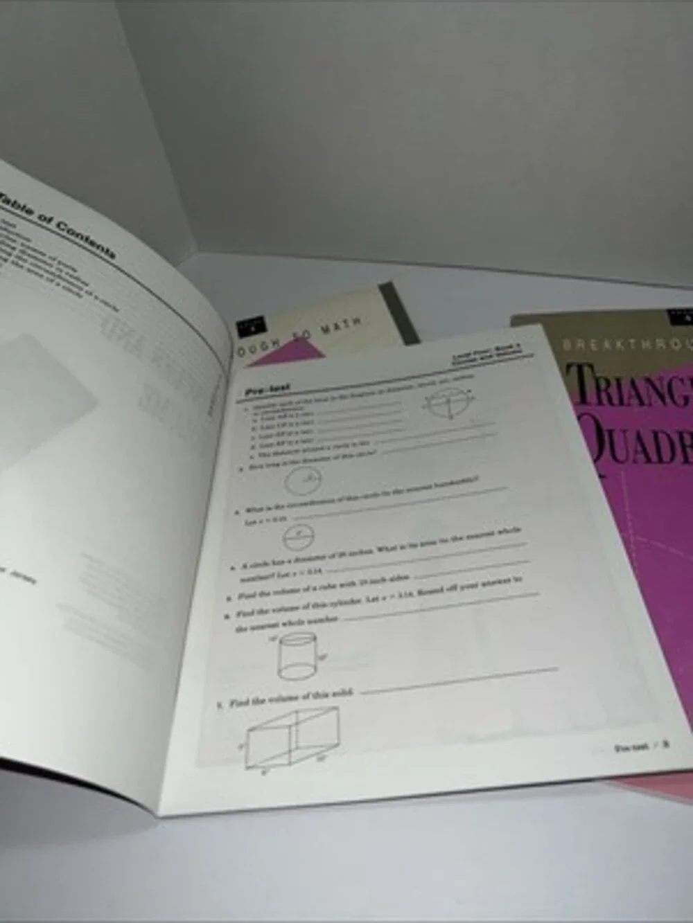 Breakthrough To Math Level 4 Set With Workbook (drawn On Back)